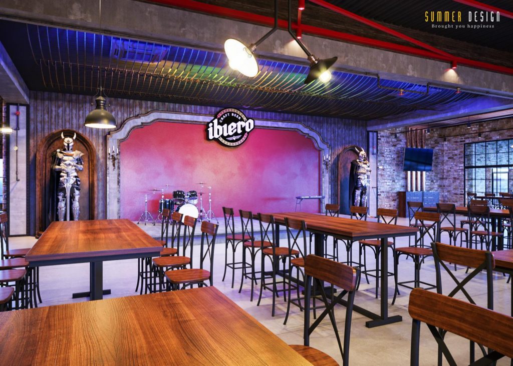 Thiết kế nhà hàng bia Ibiero Đầm Sen Hưng yên