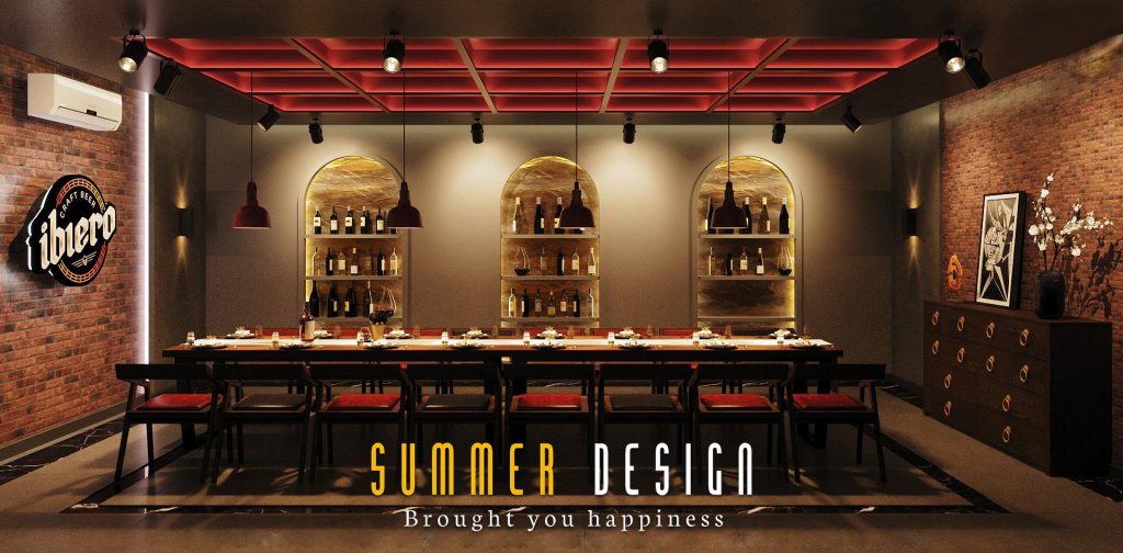Thiết kế nhà hàng bia Ibiero Đầm Sen Hưng yên
