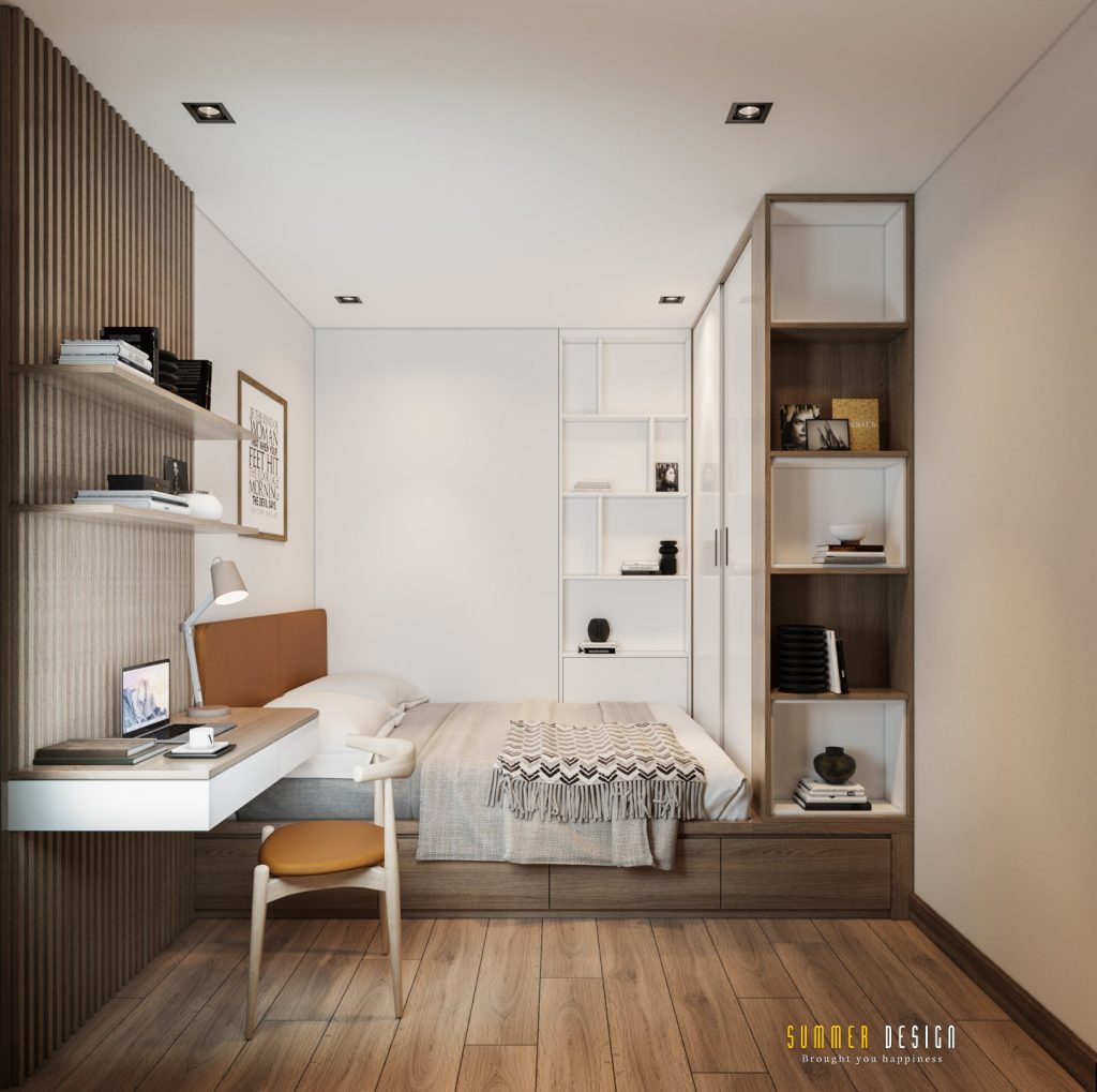 Thiết kế nội thất chung cư Vinhome Smart city Tây Mỗ 55m2 2 phòng ngủ