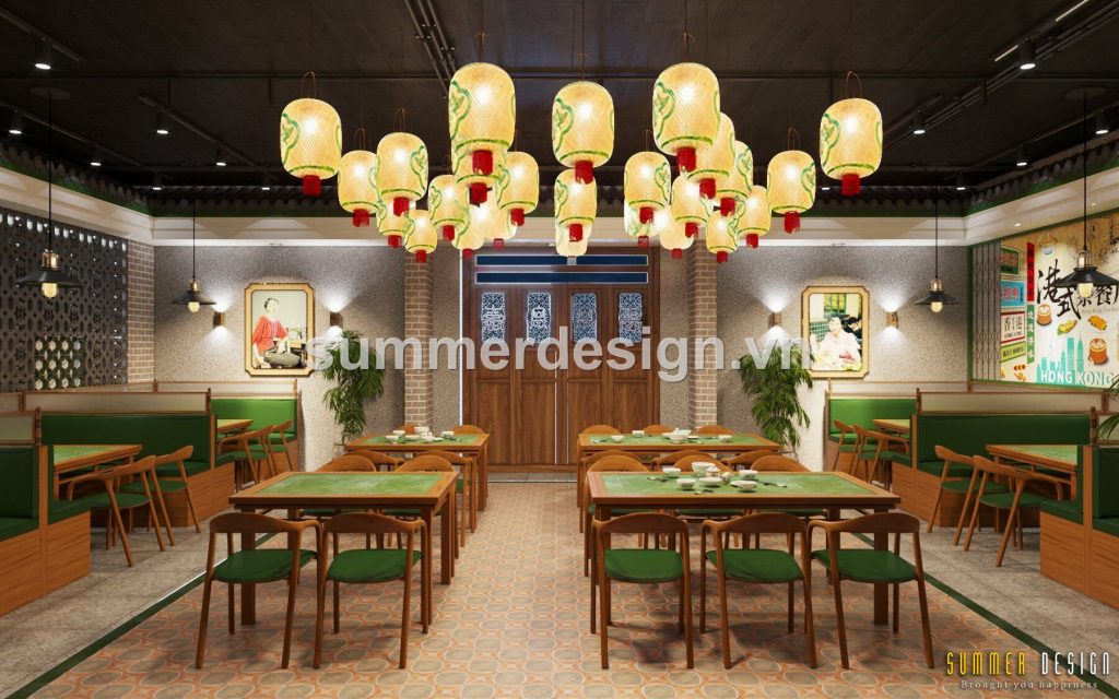 Thiết kế nhà hàng Tòng phong cách HongKong hơn 1000m2